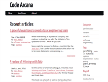 Tablet Screenshot of codearcana.com